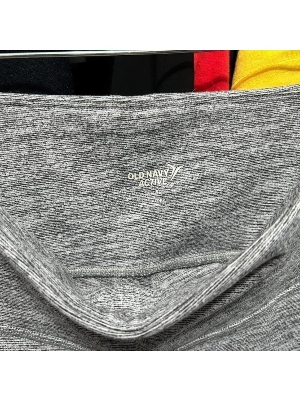 Active Go-Dry Heather Gray Biker Shorts - "Violet" - Picture 8 of 10